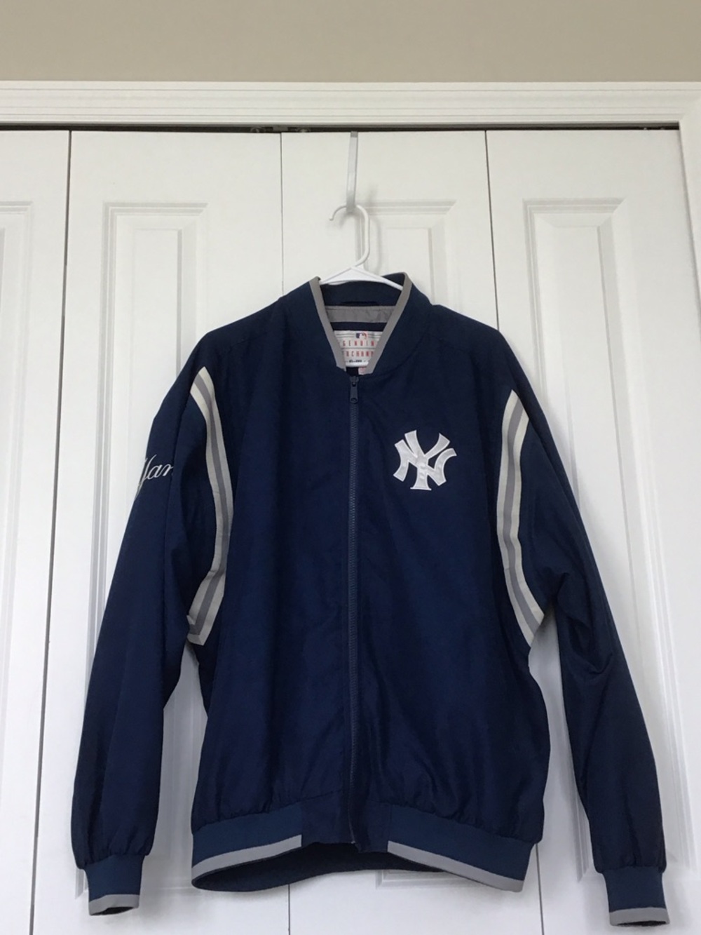 Genuine Merchandise Navy and Gray New York Yankees Bomber Jacket